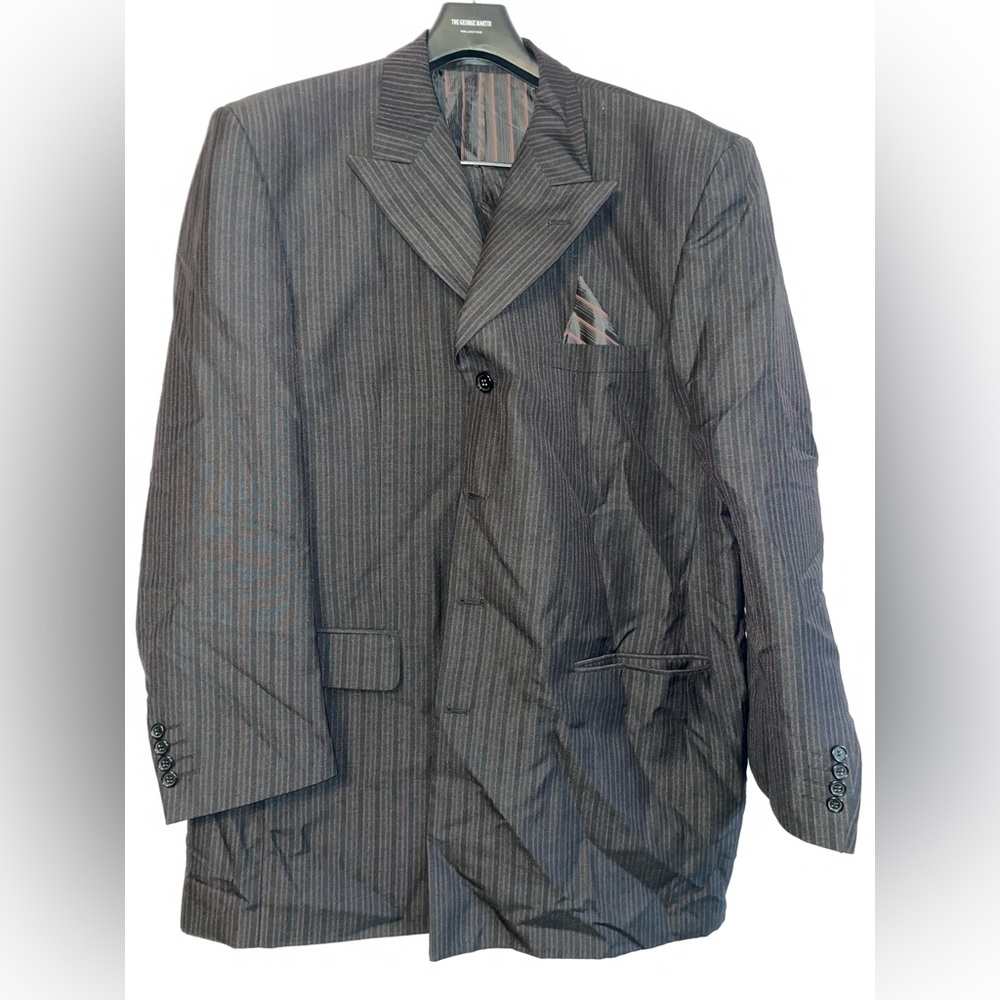 2piece men’s suit. 48s coat. 42w pants. The George Martin Collection.